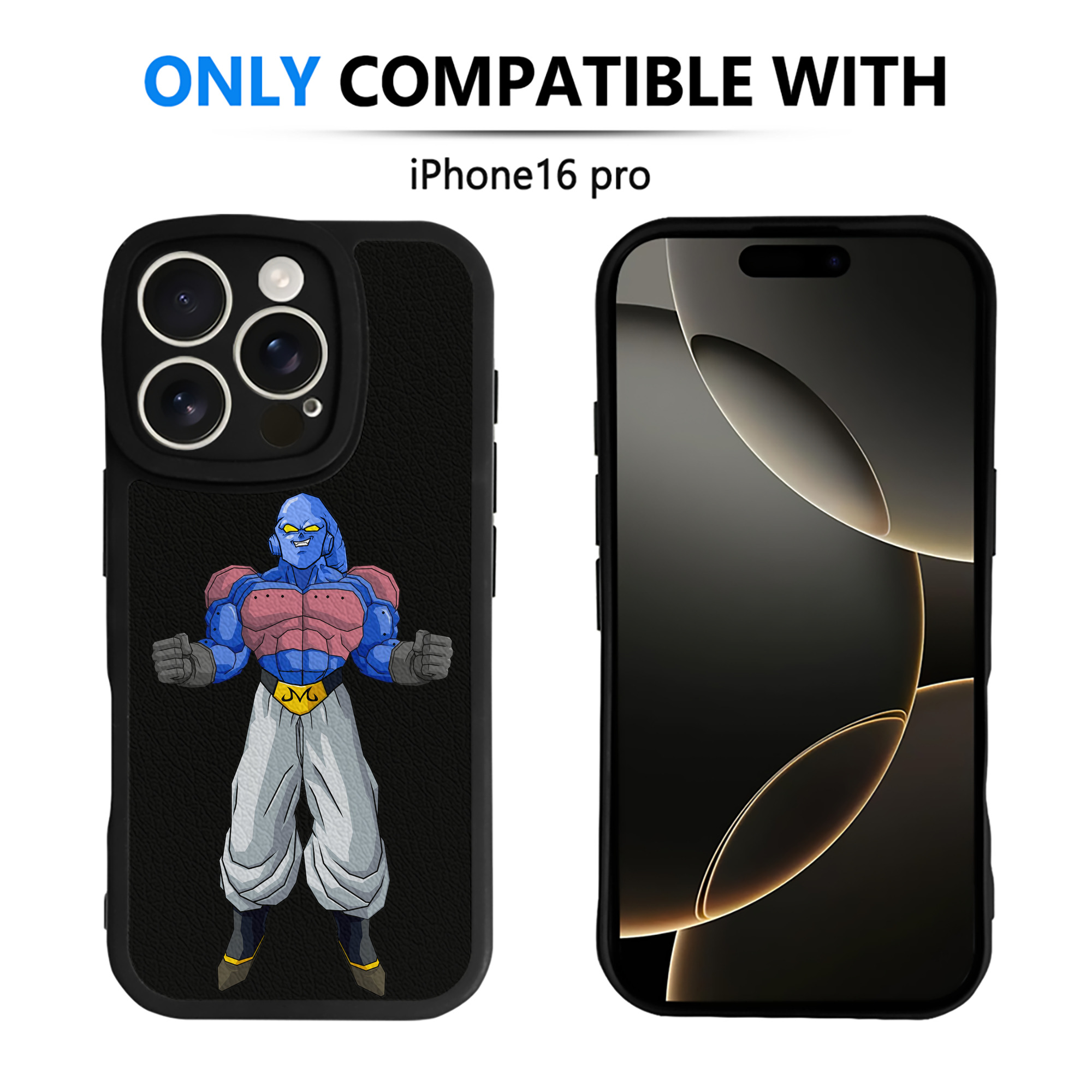 （画像用） ドラゴンボール 魔人ブウ DRAGON BALL Majin Buu 【iPhone 16シリーズ対応】シリコンスマホケース（レザー調） 材質：シリコン